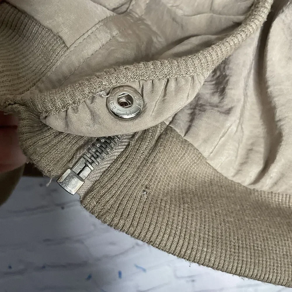 Mibeiga Womens Large‎ Coat Jacket Full Zip Lined Pockets Flaws - Picture 7 of 10